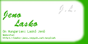 jeno lasko business card